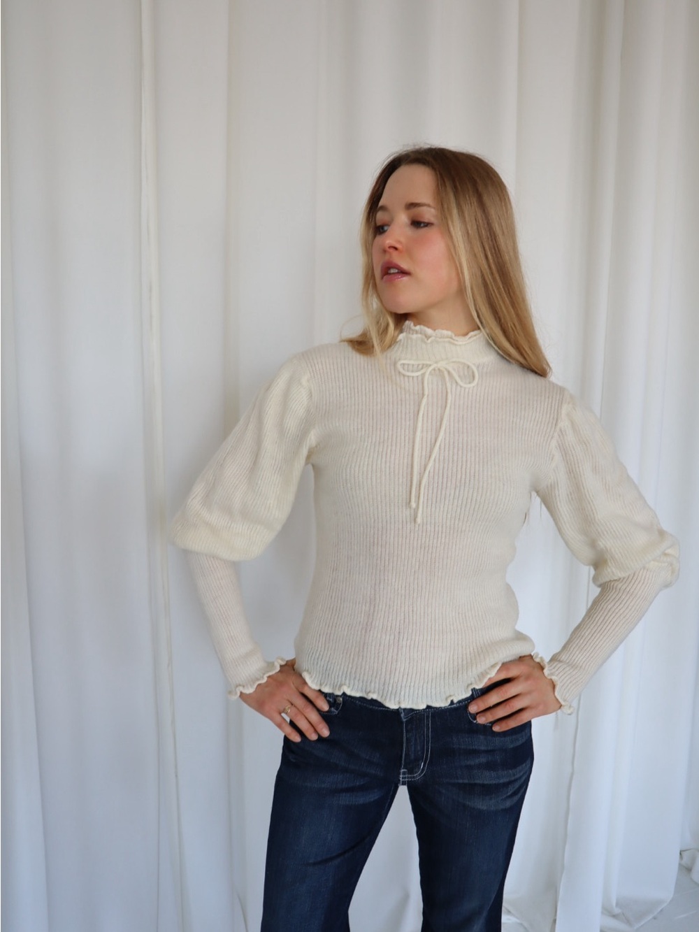 Vintage knit turtleneck sweater